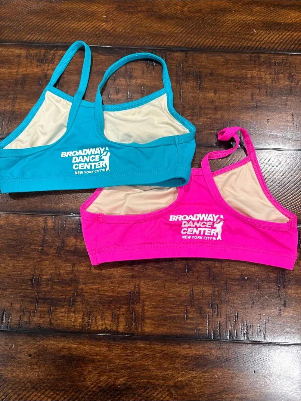 Girls' Bright Pink & Teal Dance Crop Tops with Dance  shorts (3 pieces)